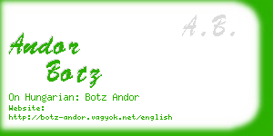 andor botz business card